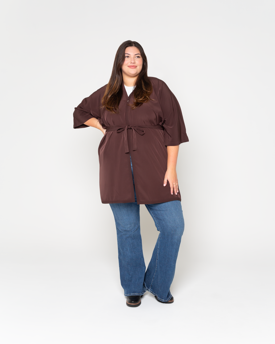 GnM Dark Brown Premium Unisex Peachskin Client Robes